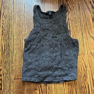 american eagle lace gray tank top